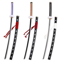 Épée en bois de bambou de 104 cm, inspirée de l'anime japonais One Piece, accessoire de cosplay Roronoa Zoro, katana, jouet d'épée