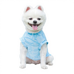 Canotta Estiva Leggera in Poliestere per <span class=keywords><strong>Cani</strong></span> con Anello per Guinzaglio, Maglietta Monocromatica Carina per <span class=keywords><strong>Cani</strong></span> di <span class=keywords><strong>Piccola</strong></span> <span class=keywords><strong>Taglia</strong></span> per Passeggiate all'Aperto - Product Image 1