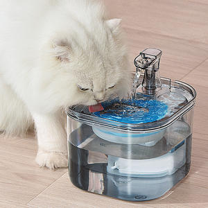 Fontaine à eau pour animaux de compagnie, rectangulaire, 650g, détachable, pour chats et chiens, avec circulation et filtration automatiques - Product Image 4