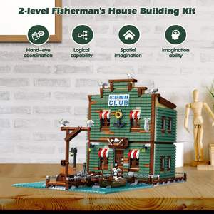 Kit de construction Fisherman s <span class=keywords><strong>Club</strong></span> de 3265 pièces pour les amateurs de jeux interactifs et de décoration côtière, idéal pour les amateurs de modèles détaillés - Product Image 6