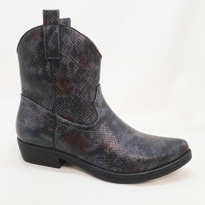 Venta caliente de <span class=keywords><strong>las</strong></span> mujeres occidental botas de vaquero con Pull-Up pestañas dama invierno botas de tobillo - Product Image 2