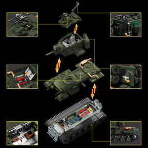 Modèle de char lourd de type Rat-Type Kv2, puzzle difficile à assembler avec des blocs de construction à petites particules - Product Image 2