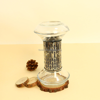 Diffuseur d'huile en verre avec huile aromatique parfumée, fleur parfumée et liquide, cadeau dans un magnifique coffret cadeau