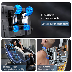 Fauteuil <span class=keywords><strong>de</strong></span> massage ergonomique pliable YJ-L36 à gravité zéro avec manipulateur télescopique 4D, thérapie chauffante intégrale et fauteuil inclinable électrique - Product Image 5