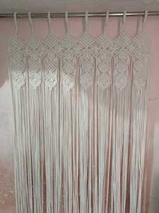 Tapiz de Pared de Macramé Crema, Hecho a Mano, con Flecos Decorativos, Cortina de Pared para Sala de Estar, Dormitorio, Entrada - Product Image 6