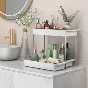 2 Tier Slide Out Sink Shelf Cabinet Storage Shelves for Kitchen Bathroom <b>Under</b> Sink Organizer, Pull Out Cabinet Organizer - Product Image 4