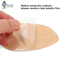 Coussinets d'avant-pied en silicone anti-frottement, semelles orthopédiques texturées, GEL épaissi, soulagement de la douleur au talon, demi-pointure, 2 pièces