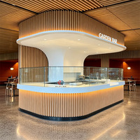 Comptoir de bar lumineux en marbre, design moderne, prêt à l'emploi, pour discothèque commerciale de luxe, avec éclairage LED