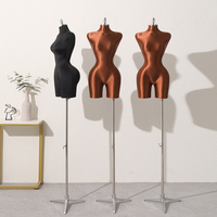 Nouvel Arrivage Mannequin Torse Femme Grande Taille en Satin, Taille Fine et Hanches Courbes, Présentoir Demi-Corps pour Vitrine de Magasin de Vêtements