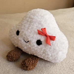 Nouvelle conception 2026 – Jouet nuage en peluche fait main au crochet, doux et rembourré, <span class=keywords><strong>amigurumi</strong></span> nuage tricoté, adorable poupée nuage moelleuse au crochet - Product Image 5
