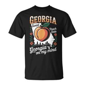 Camiseta gráfica Georgia Peach State, recuerdo del orgullo sureño - Product Image 1