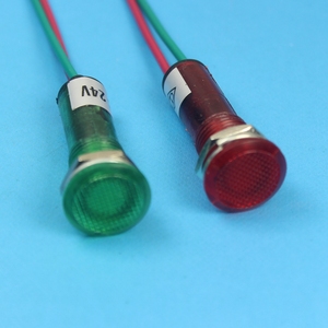 10毫米塑料指示灯信号灯，带引脚端子平头3-220V红色黄绿色塑料霓虹灯指示灯 - Product Image 5