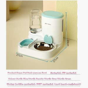 Tempat makan hewan peliharaan terintegrasi dengan Dispenser air otomatis mangkuk kucing dan anjing persediaan makanan dan air - Product Image 5
