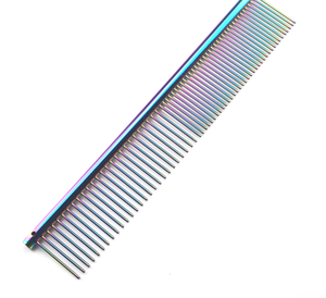 Peine de pulgas de acero inoxidable para perros, cepillo de dientes de colores para aseo de mascotas - Product Image 5