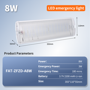 Lampe de secours LED d'urgence à batterie Ni-Cd rechargeable pour coupures de courant, avec fonction de sortie d'urgence - Product Image 2