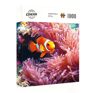 Puzzles de poissons coralliens pour adultes, 1000 pièces, cadeau amusant pour soulager le stress, pour les soirées de jeux en famille, fabricant de puzzles tout-en-un - Product Image 1