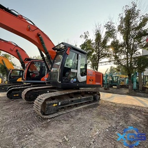 Excavadora de cadenas Hitachi ZX200 3G usada de 20 toneladas con motor Isuzu, caja de cambios, rodamientos y PLC para construcción en stock - Product Image 4