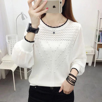 Chemise en mousseline de soie à manches longues pour femmes, nouvelle arrivée automne, taille plus, dentelle tendance