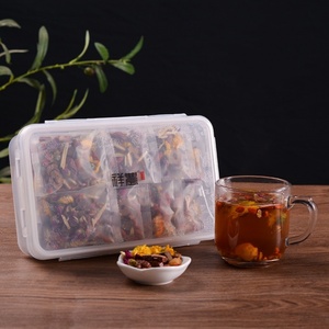 Thé aux saveurs de déesse Rosy : gingembre, jujube, longane, datte rouge, goji, gingembre séché et fleurs de gingembre, 12g, en sachet, vente en gros - Product Image 1