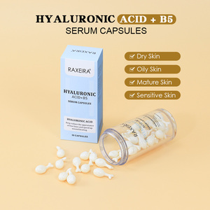 Marque privée 30 <span class=keywords><strong>gélules</strong></span>/bouteille Capsules de sérum pour le visage à la vitamine B5 Capsules de sérum à l'<span class=keywords><strong>acide</strong></span> <span class=keywords><strong>hyaluronique</strong></span> Traitement du visage - Product Image 2