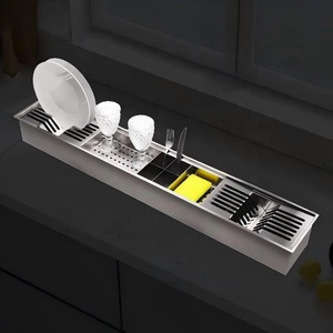 Nouveau design 2026 – Égouttoir à vaisselle artisanal en acier inoxydable 304 pour évier à canal humide - Product Image 3