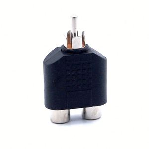 Un macho a dos hembra AV Conexión enchufe <span class=keywords><strong>RCA</strong></span> adaptador <span class=keywords><strong>RCA</strong></span> <span class=keywords><strong>convertidor</strong></span> macho hembra conector 2 en 1 - Product Image 2