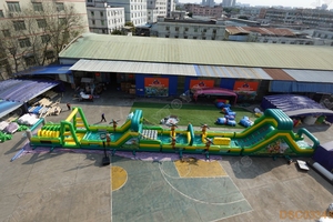 Cuối cùng khổng lồ Inflatable phiêu lưu lâu đài 50ft đa cấp sân chơi các khóa học trở ngại - Product Image 2