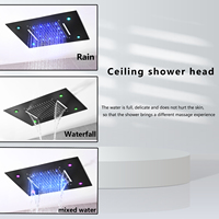 Ensemble de mitigeur de douche à LED monté au plafond Douche cascade 500*360MM Ensemble de robinets de douche froide et chaude pour salle de bain