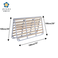 Cadre de lit métallique moderne réglable, pliable et portable, pour plateforme de lit, idéal pour chambre à coucher, appartement, ferme, tailles personnalisables, robuste