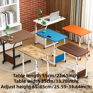 <span class=keywords><strong>Scrivania</strong></span> Pieghevole Multifunzionale con Ruote, Altezza Regolabile, Ripiano Portaoggetti, per Camera da Letto, Soggiorno, Ufficio, Studio, Modello Z-12 - Product Image 3