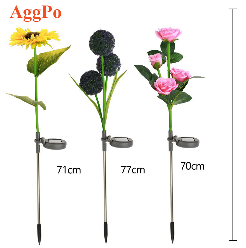 Уличный водонепроницаемый солнечный светильник, декоративный фонарь 27 дюймов с 10 светодиодами для сада, освещение для дорожек, газона, сада