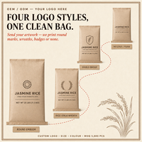 Sac en papier kraft personnalisé avec logo, qualité alimentaire, haute résistance, impression couleur sur plusieurs couches, pour l'emballage du riz en charge lourde