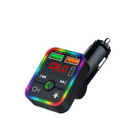 Transmisor FM Justlink BT 5.3 DSP, Cargador de Coche con Doble USB 3.1A de Carga Rápida, Reproductor MP3, Antideslizante, Kit de Llamadas Manos Libres, LED de 7 Colores