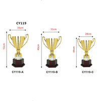 Trophée Cup – trophée en métal de taille personnalisée, pour coupe de Sport, en métal plaqué or argent, trophée