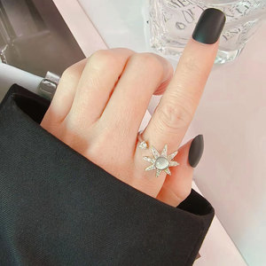<span class=keywords><strong>Anillo</strong></span> hexagonal de estrella para aliviar la ansiedad, <span class=keywords><strong>anillo</strong></span> ajustable, <span class=keywords><strong>anillo</strong></span> antiestrés giratorio de flor rosa - Product Image 3