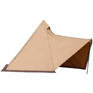 Outdoor Camping TC Stoff zelt Luxus Durable Cotton Canvas Stoff Zelt für 4 Personen Glamping Pentagonal Indian Zelte