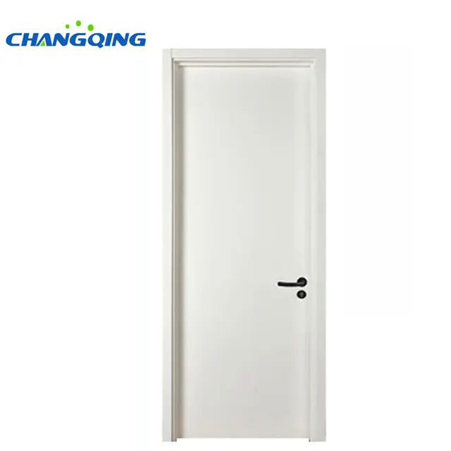 จีนราคาถูกHollow CoreสีขาวPVC Mdfไม้ประตูห้องน้ำ