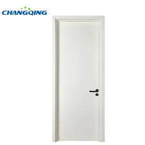 中国廉价空心核心白色PVC mdf木浴室门