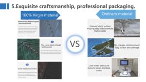 Tente en toile imperméable double face anti-UV robuste, tissu 100% polyester sergé, PVC recyclable, poteau de poids moyen, <span class=keywords><strong>camping</strong></span> en plein air - Product Image 6