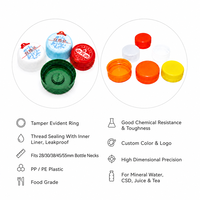 Bouchon à vis écologique à large ouverture 30mm 45mm 55mm pour bouteille d'eau minérale en PET avec joint d'étanchéité en feuille de LDPE de qualité alimentaire anti-fuite
