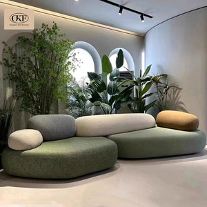 Ensemble de meubles de salon de luxe moderne segmenté pour hôtels et appartements, convertible, avec pieds capitonnés, pour villas OKF-QY-S1587 SECTIONAL - Product Image 1
