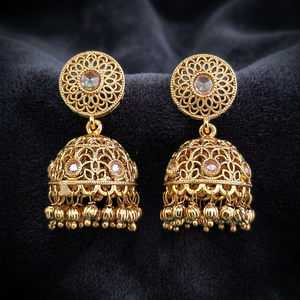 Handmade <b>Jewellery</b> Exporter in India <b>Antique</b> Jhumki with <b>Gold</b> Plating 233092 - Product Image 3