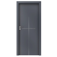 Porte intérieure de chambre à coucher, design vertical, porte en bois massif cintrée, porte à dôme rond avec serrure intelligente