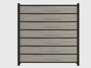 DIY Größe WPC Zaun Panel Holz Kunststoff Verbund platten 1,8*1,8 M WPC Aluminium WPC Zaun für den Außenbereich