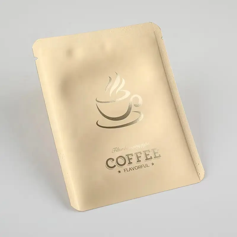 10*12cm OEM Custom Kraft papier Folie Tropf Kaffee beutel Stand Up Bag Kaffee Tropf beutel Zum Verpacken von Kaffee beuteln