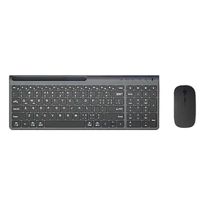 Three-mode Wireless Dual Bluetooth Keyboard And Mouse Set Laptop Office Gaming Tablet With Built-in Card Slot Silent Keyboard