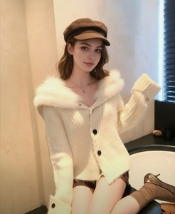 <span class=keywords><strong>Cardigan</strong></span> di Lusso in Maglia - Maglione Oversize a Coste con Cappuccio Morbido, Cappotto Invernale Caldo e Morbido per Donna, Stile Chic e Rilassato - Product Image 6