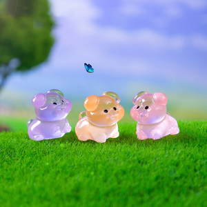 <span class=keywords><strong>Miniature</strong></span> de <span class=keywords><strong>chien</strong></span> en résine luminescente pour micro-paysage, figurine animale en résine qui brille dans le noir pour décoration de jardin, plantes en pot et gâteaux DIY - Product Image 4