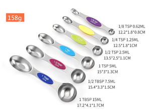 <span class=keywords><strong>Cucharas</strong></span> <span class=keywords><strong>medidoras</strong></span> magnéticas <span class=keywords><strong>de</strong></span> acero inoxidable <span class=keywords><strong>de</strong></span> doble cara <span class=keywords><strong>de</strong></span> 8 piezas, fáciles <span class=keywords><strong>de</strong></span> colocar/separar, <span class=keywords><strong>medidas</strong></span> <span class=keywords><strong>de</strong></span> especias <span class=keywords><strong>de</strong></span> cocina con silicona y PP - Product Image 3