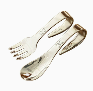 DFU0150 Regalos para niños 1Innovador juego de tenedor y cuchara con gancho para niños y estudiantes, vajilla promocional - Product Image 3